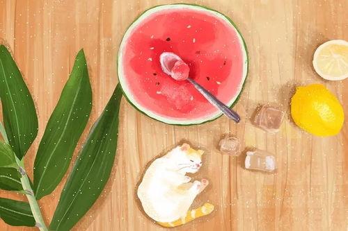 吃瓜超薄勺子图片,一勺尽享清爽夏日